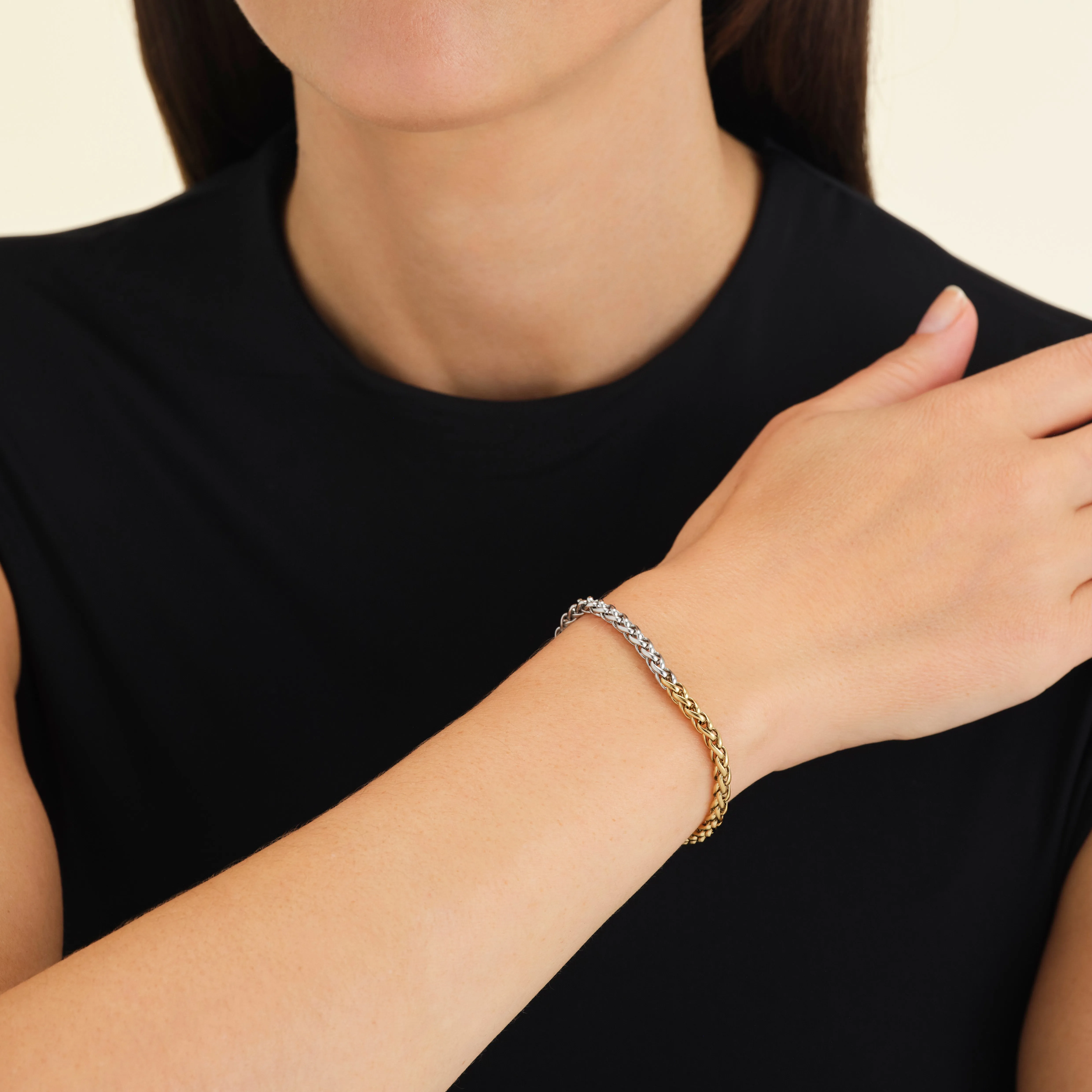 Duotone Herringbone Bracelet sold by Rosefield product image thumbnail 2