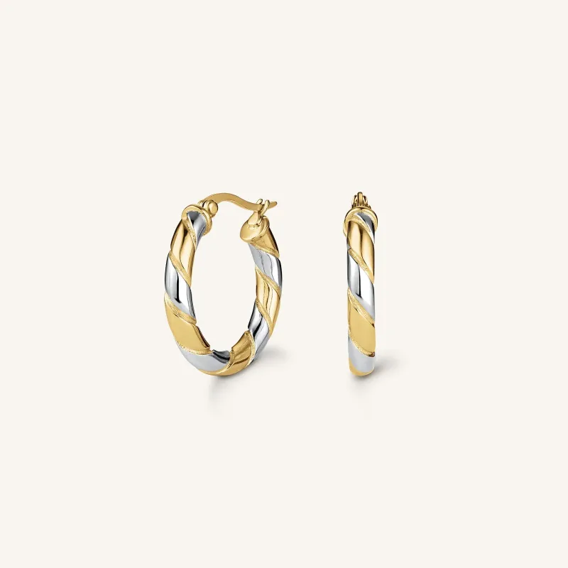 Duotone Swirl Hoops made by Rosefield