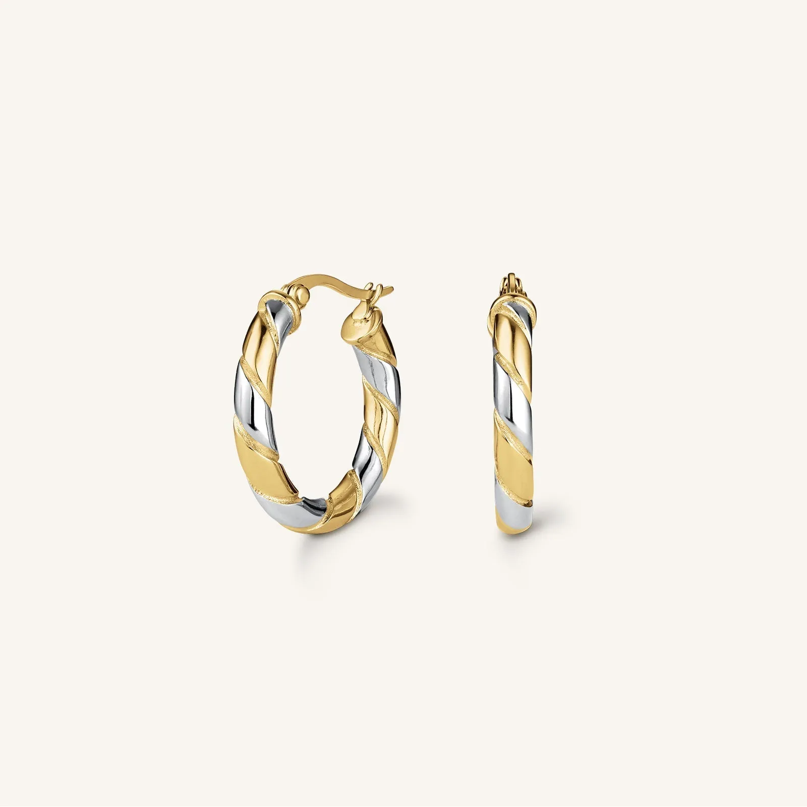 Duotone Swirl Hoops sold by Rosefield