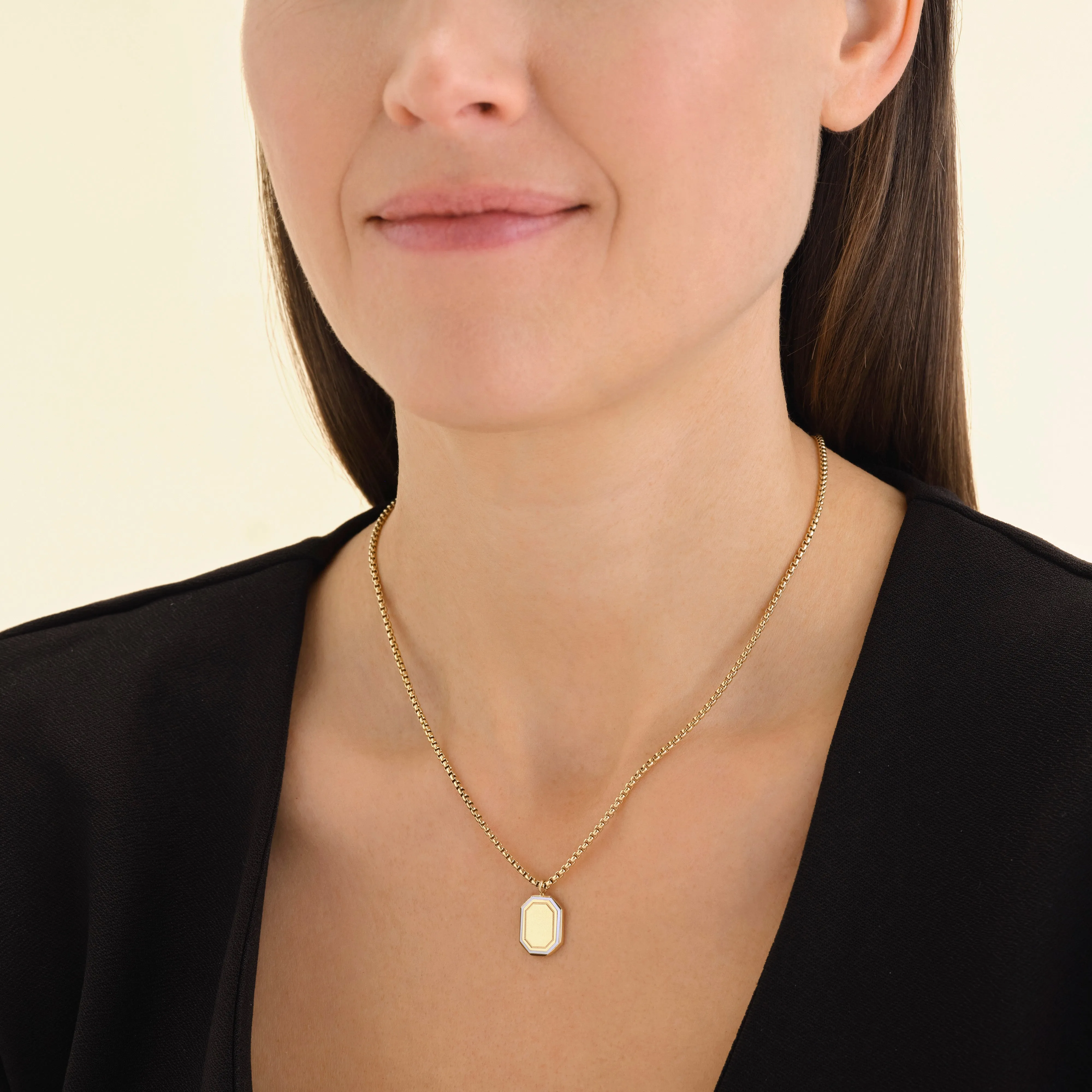 Octagon Enamel Necklace sold by Rosefield product image thumbnail 4