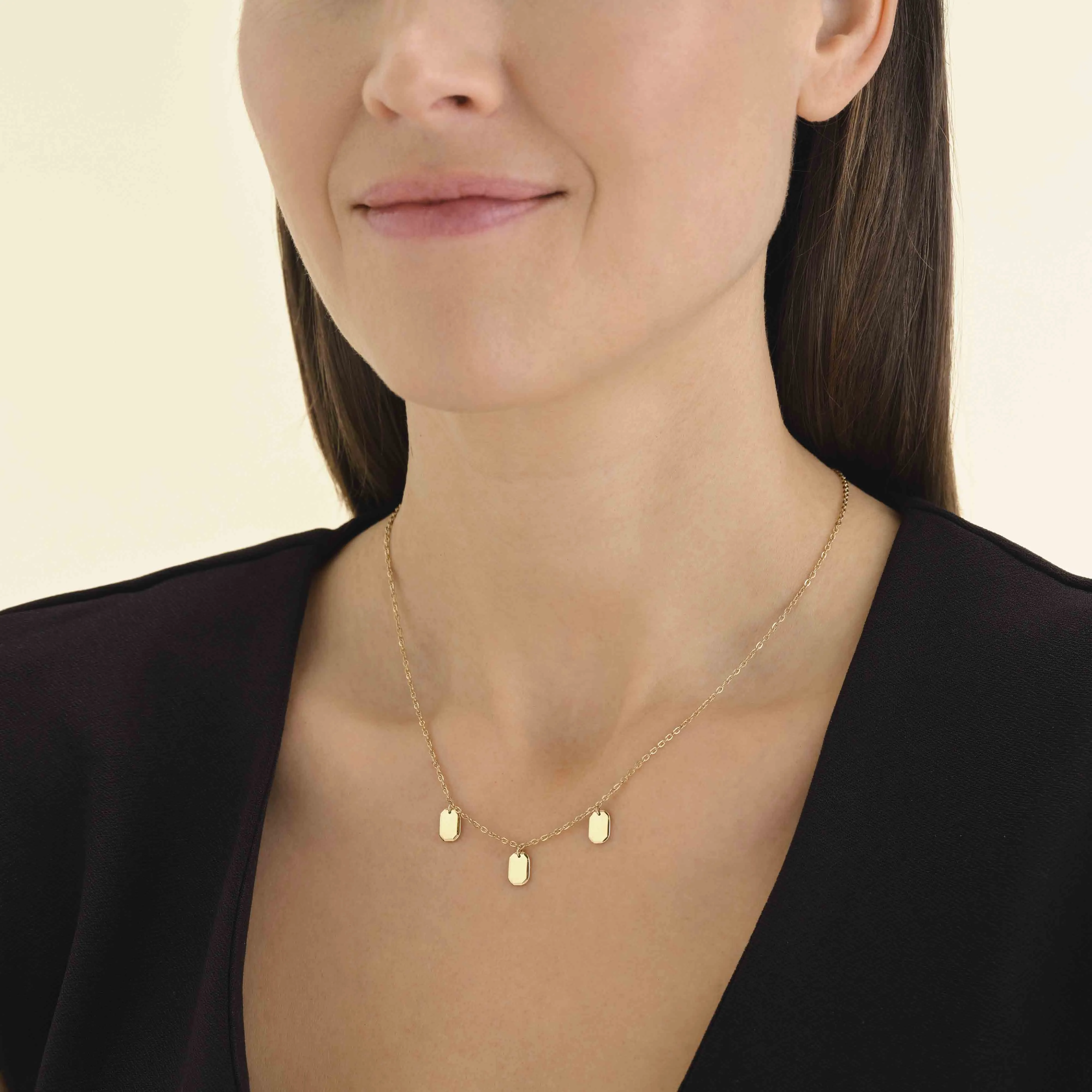 Triple Octagon Necklace sold by Rosefield product image thumbnail 4