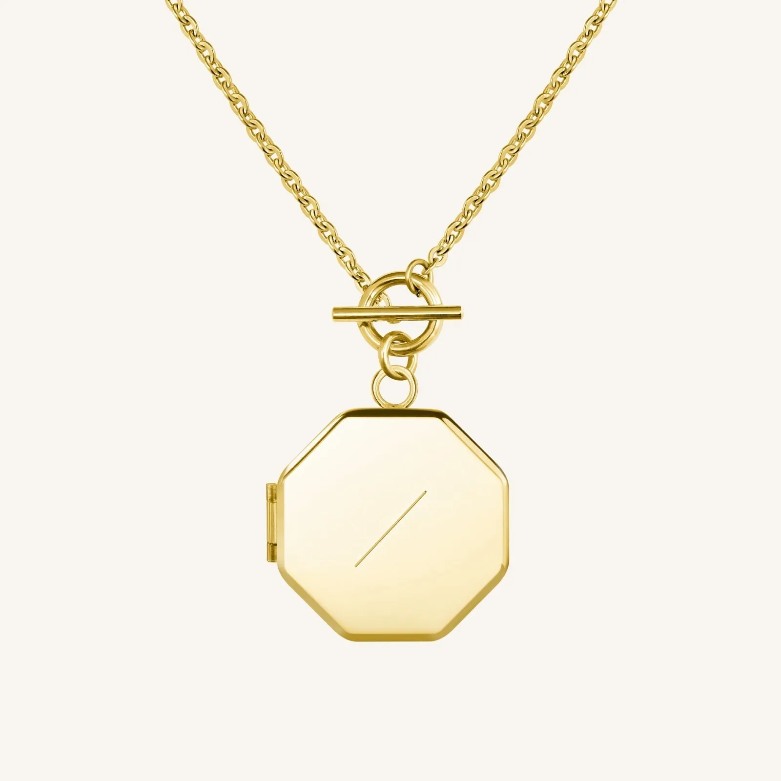 Geo Locket Gold sold by Rosefield