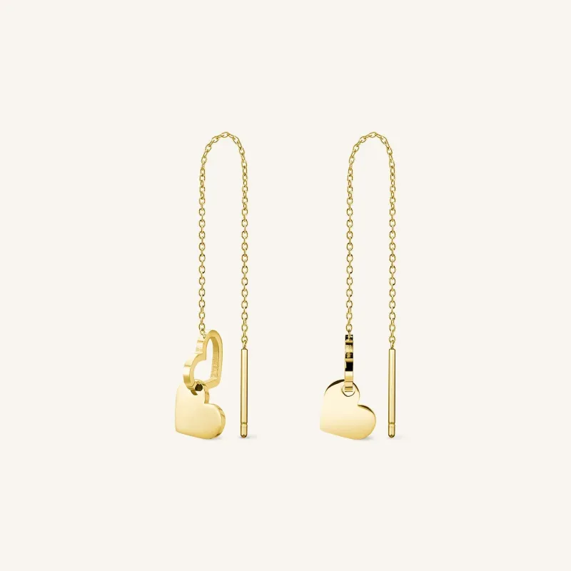 Double Heart Earrings made by Rosefield