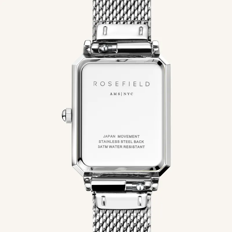 Octagon XS Mesh Silver - Engraved sold by Rosefield