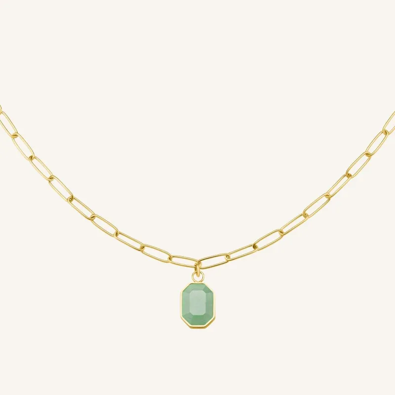 Geometric Gemstone Necklace sold by Rosefield