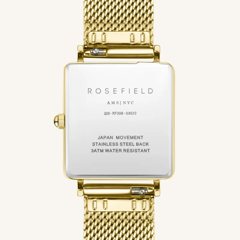 Boxy Gold Mesh - Engraved sold by Rosefield