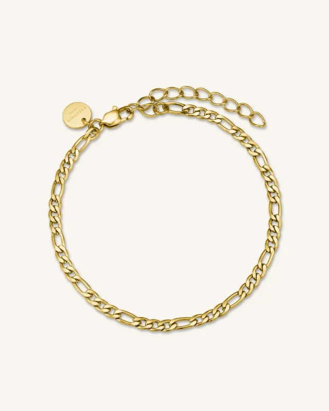 Figaro Bracelet Gold sold by Rosefield