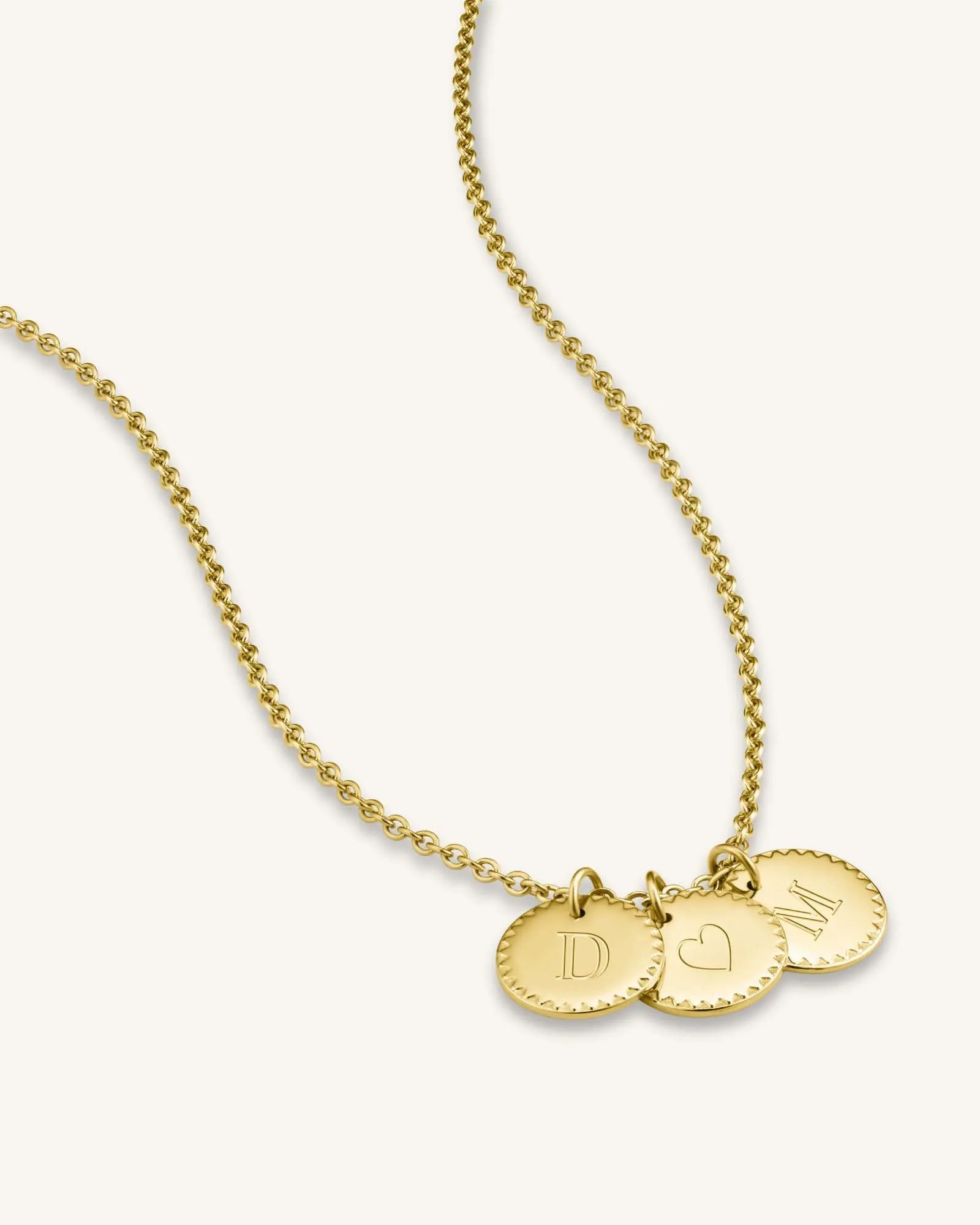 3 Coin Charm Necklace sold by Rosefield product image thumbnail 4