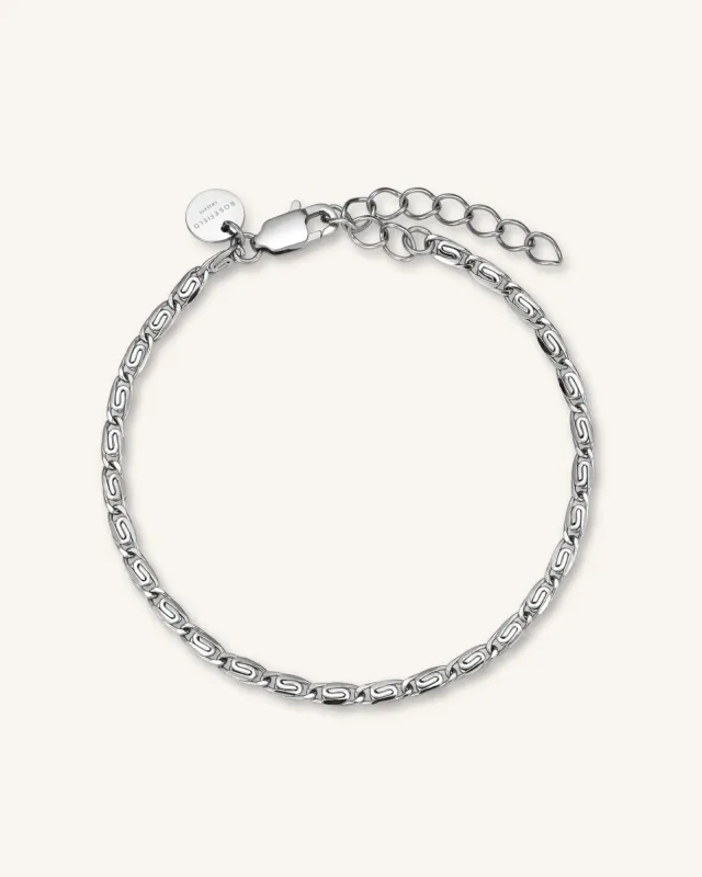 Swirl Bracelet Silver sold by Rosefield