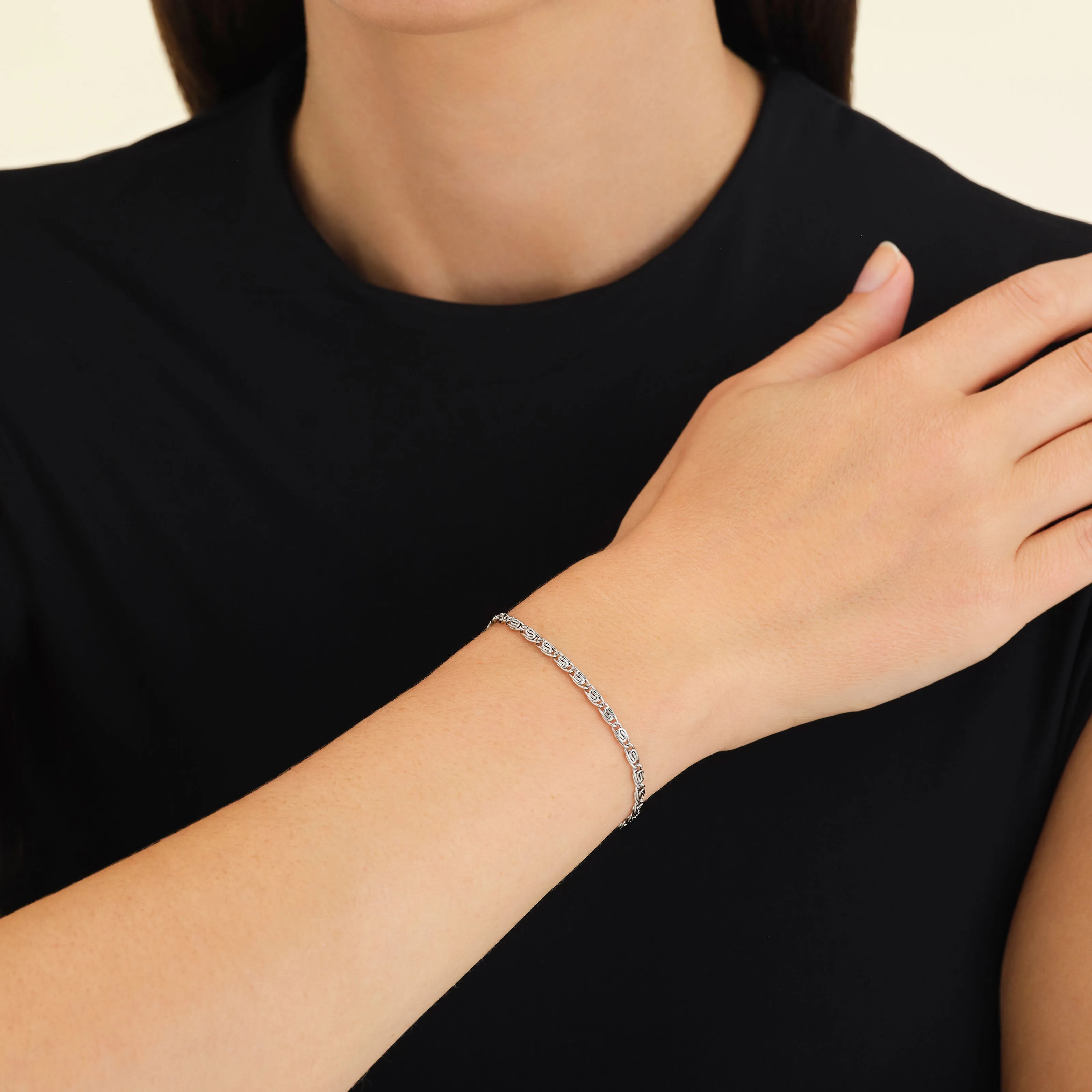 Swirl Bracelet Silver sold by Rosefield product image thumbnail 2