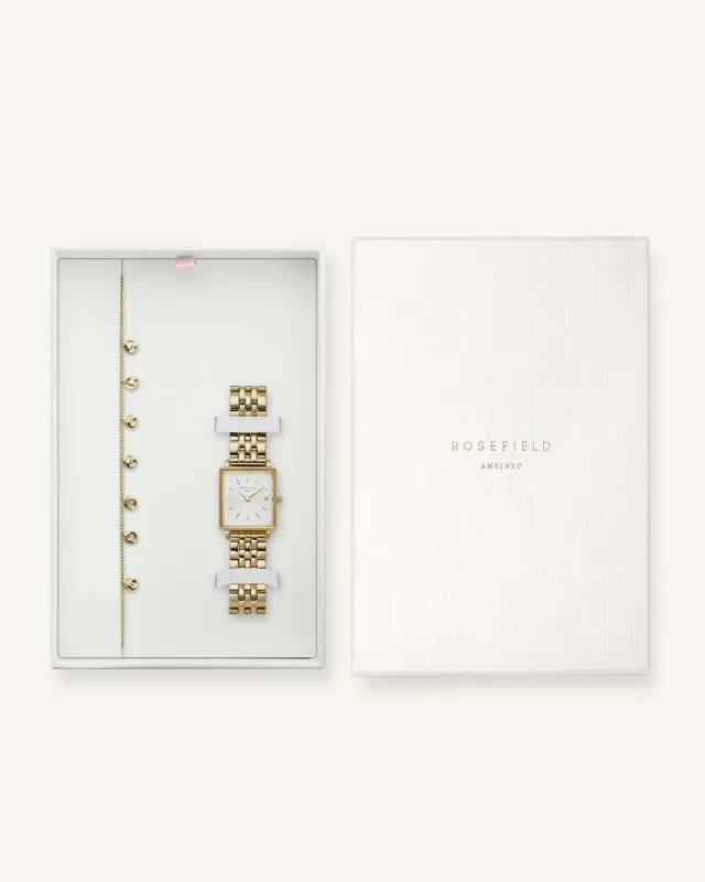 Boxy XS Gold + Bracelet Gift Set sold by Rosefield