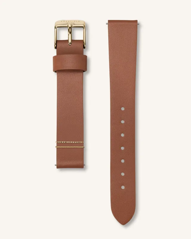 Cognac Gold Strap sold by Rosefield