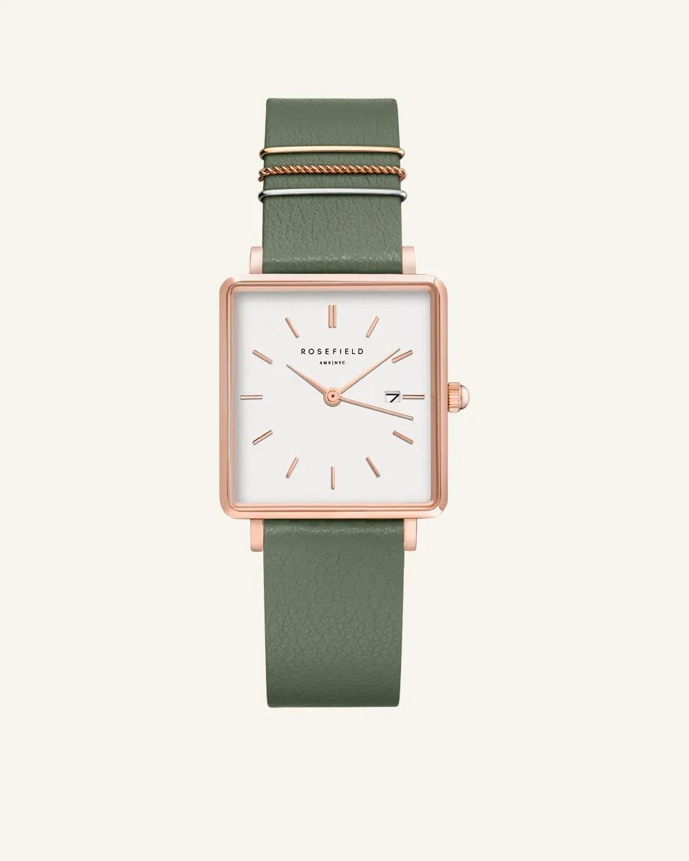 Olive green Rose gold Strap sold by Rosefield product image thumbnail 2