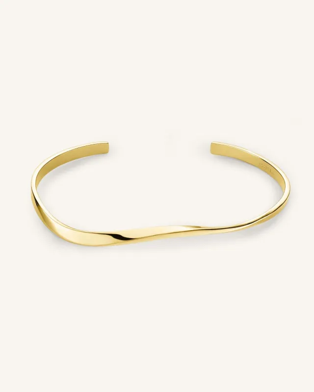 Twisted Bangle Gold sold by Rosefield