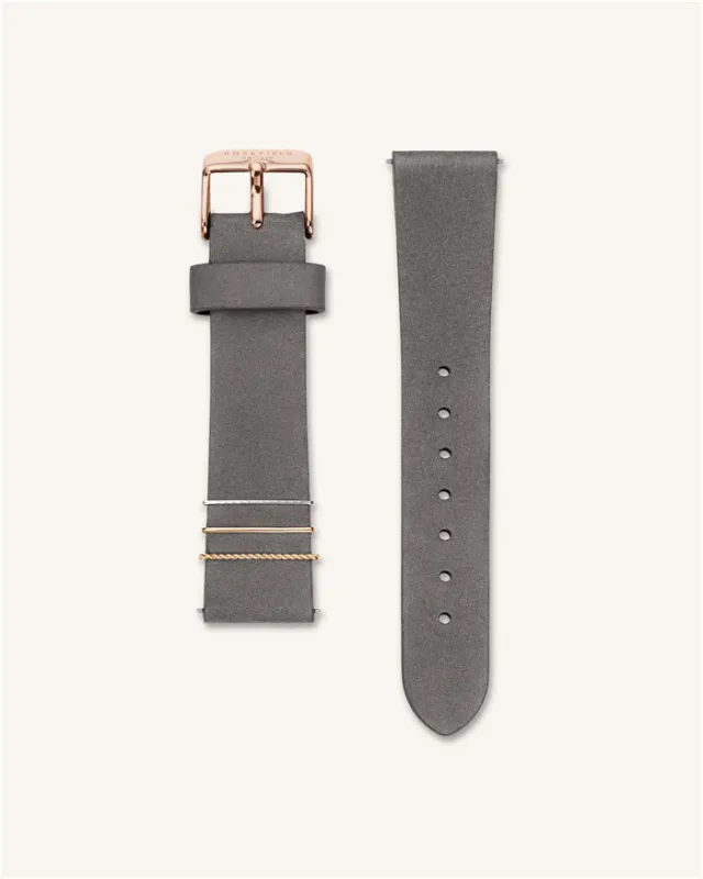 Elephant Grey Rose gold Strap sold by Rosefield