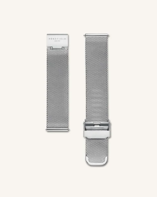 Mesh Silver Strap sold by Rosefield