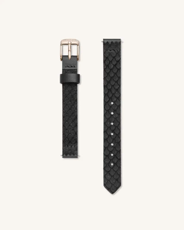 Black Rose gold Strap sold by Rosefield