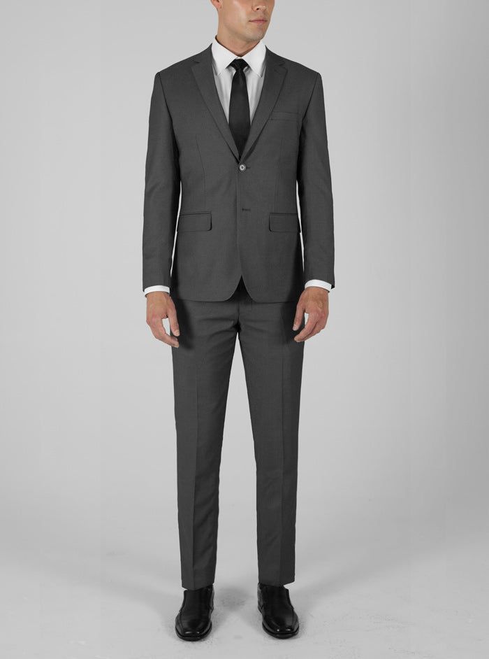 Grey Birdseye Two Button Suit sold by Alain Dupetit