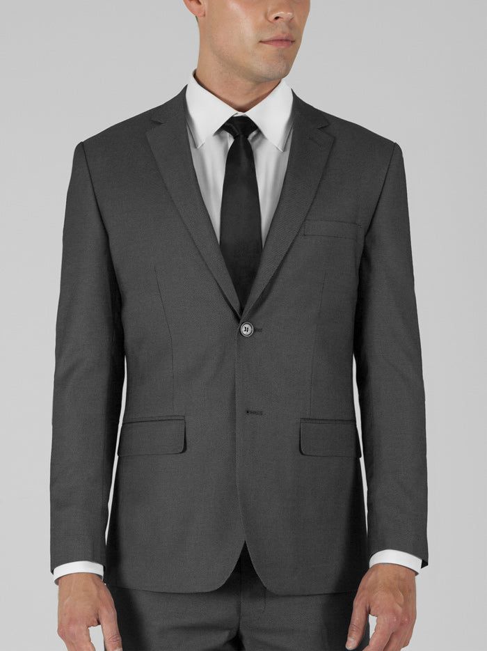 Grey Birdseye Two Button Suit sold by Alain Dupetit product image thumbnail 2