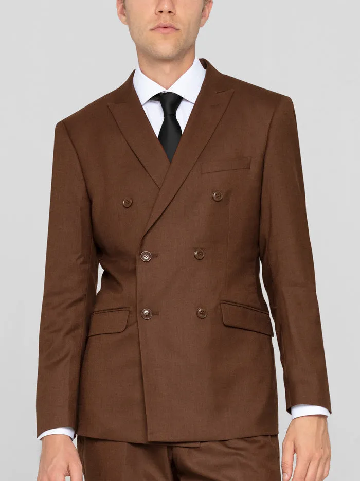Pinecone Brown Double Breasted Suit sold by Alain Dupetit product image thumbnail 2