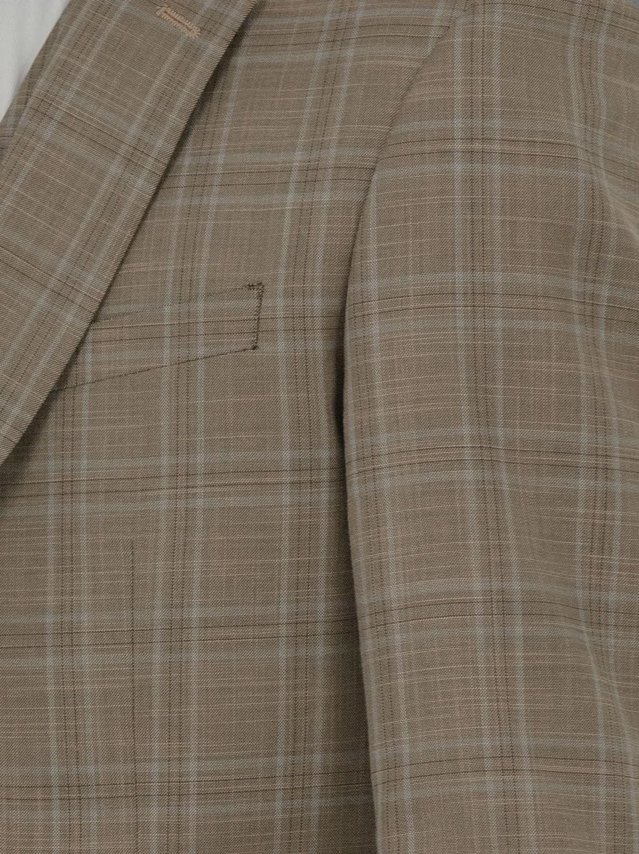 Dusty Brown Plaid Two Button Suit sold by Alain Dupetit product image thumbnail 5