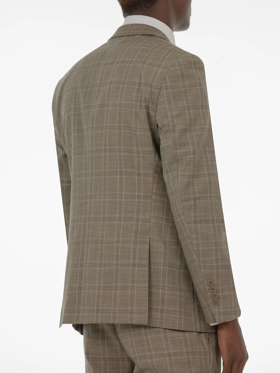 Dusty Brown Plaid Two Button Suit sold by Alain Dupetit product image thumbnail 2