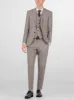 Grey & Black Glen Plaid Three Piece Peak Lapel Suit sold by Alain Dupetit