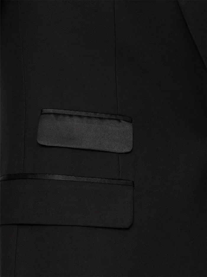 Black Peak Lapel Ticket Pocket Tuxedo sold by Alain Dupetit product image thumbnail 5