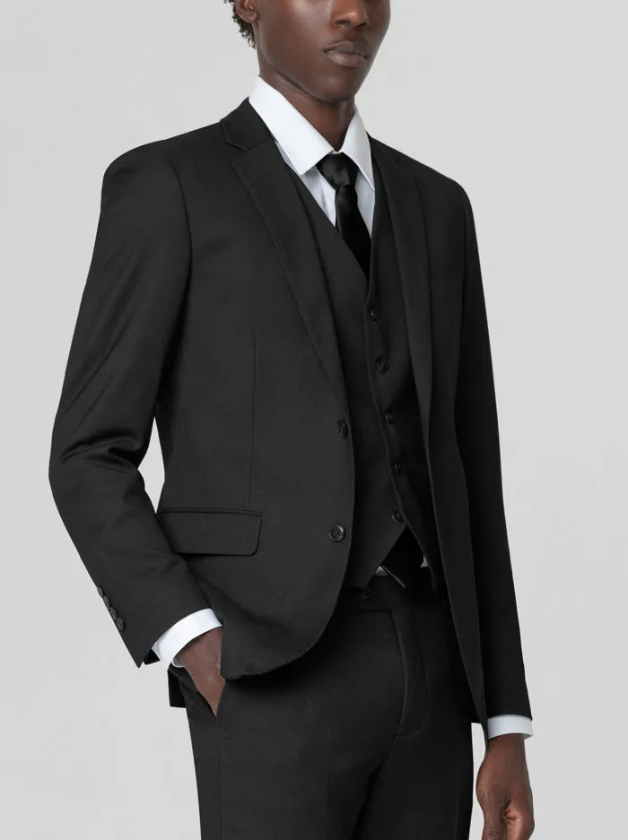 Black Birdseye Three Piece Suit sold by Alain Dupetit product image thumbnail 2