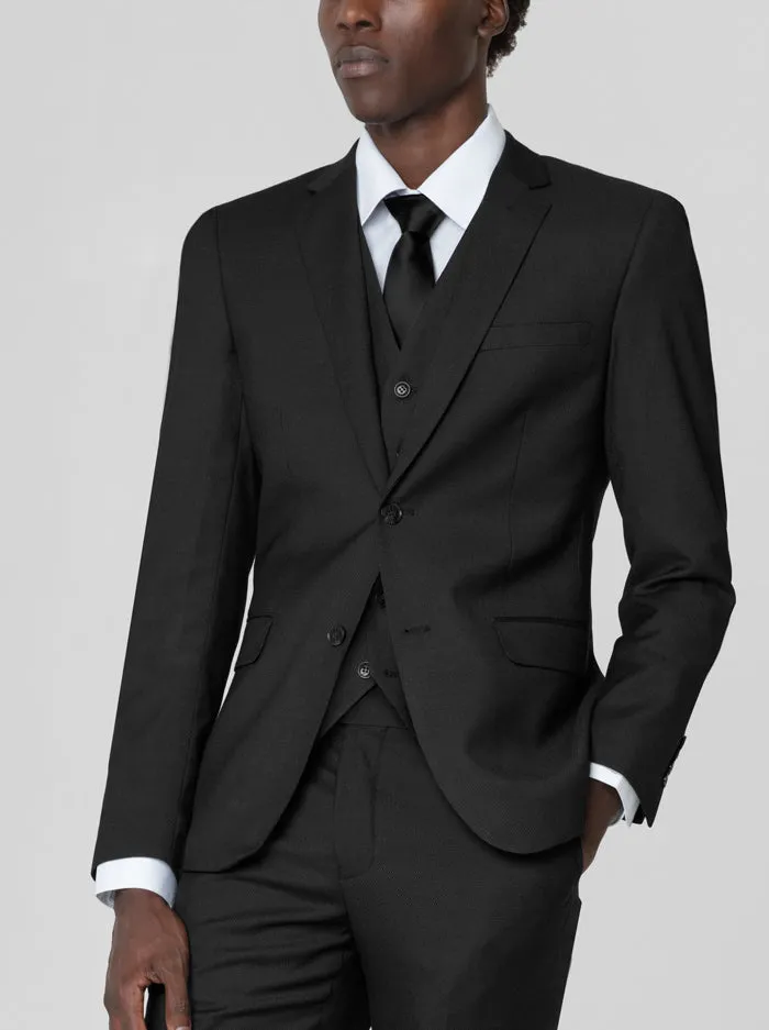 Black Birdseye Three Piece Suit sold by Alain Dupetit product image thumbnail 4