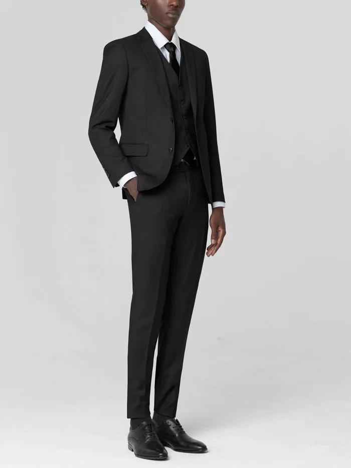 Black Birdseye Three Piece Suit sold by Alain Dupetit