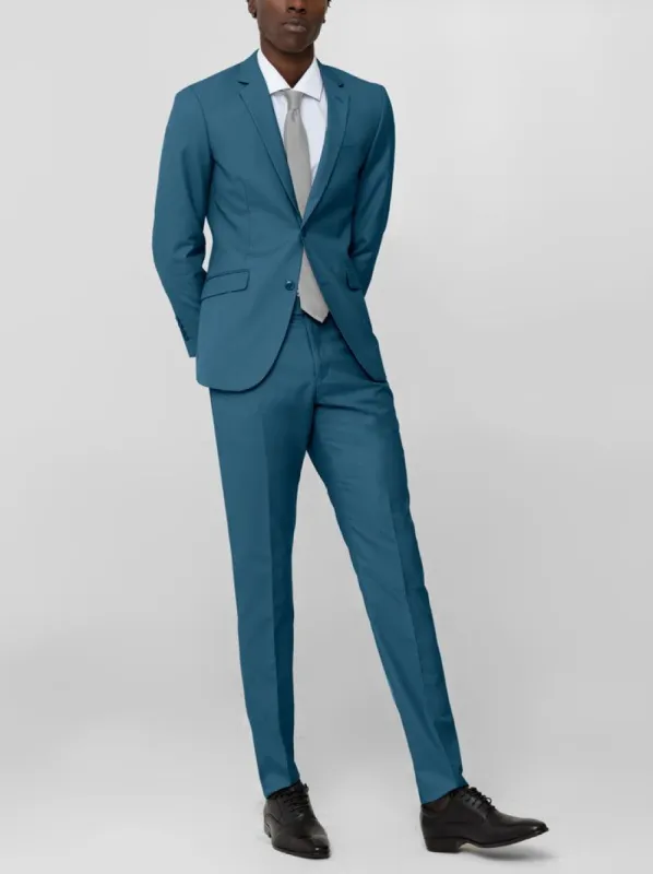 Peacock Green Two Button Suit sold by Alain Dupetit