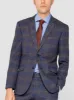 Cornflower Blue & Brown Plaid Two Button Suit sold by Alain Dupetit