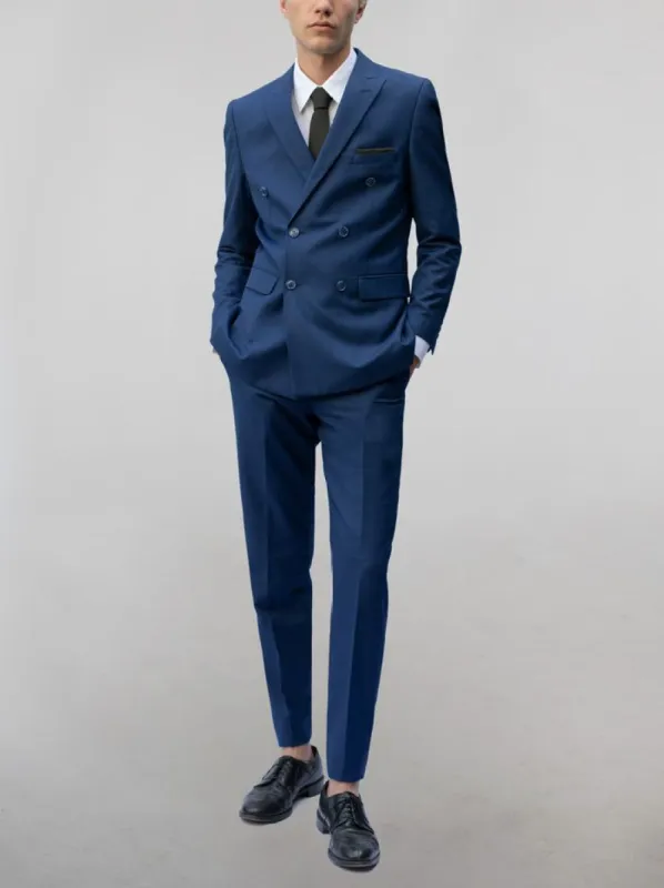 Royal Blue Double Breasted Suit sold by Alain Dupetit