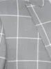 Grey Windowpane Two Button Peak Lapel Ticket Pocket Suit sold by Alain Dupetit