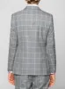 Grey Windowpane Two Button Peak Lapel Ticket Pocket Suit sold by Alain Dupetit