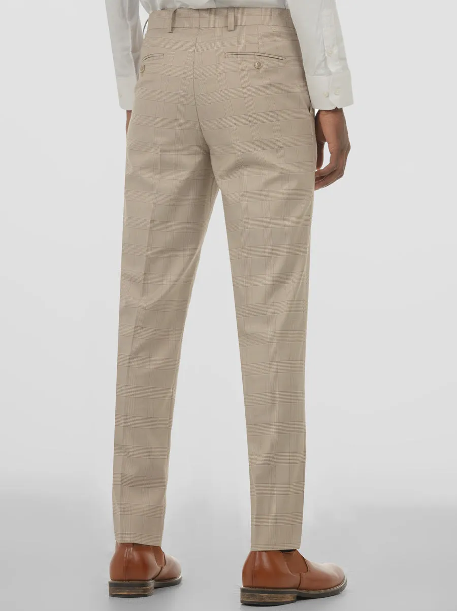 Bone Plaid Two Button Peak Lapel Suit sold by Alain Dupetit product image thumbnail 4