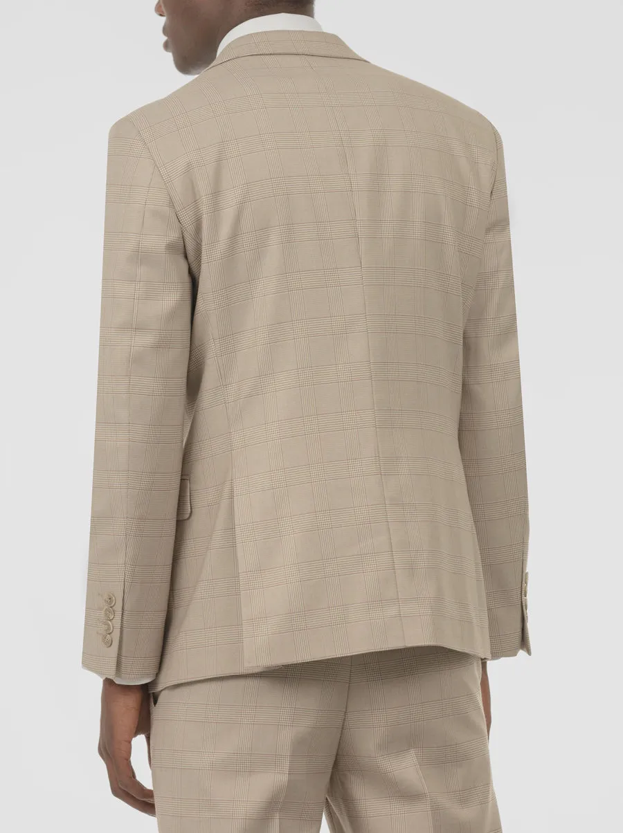 Bone Plaid Two Button Peak Lapel Suit sold by Alain Dupetit product image thumbnail 3