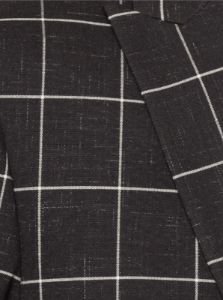 Black & White Windowpane Two Button Peak Lapel Ticket Pocket Suit sold by Alain Dupetit