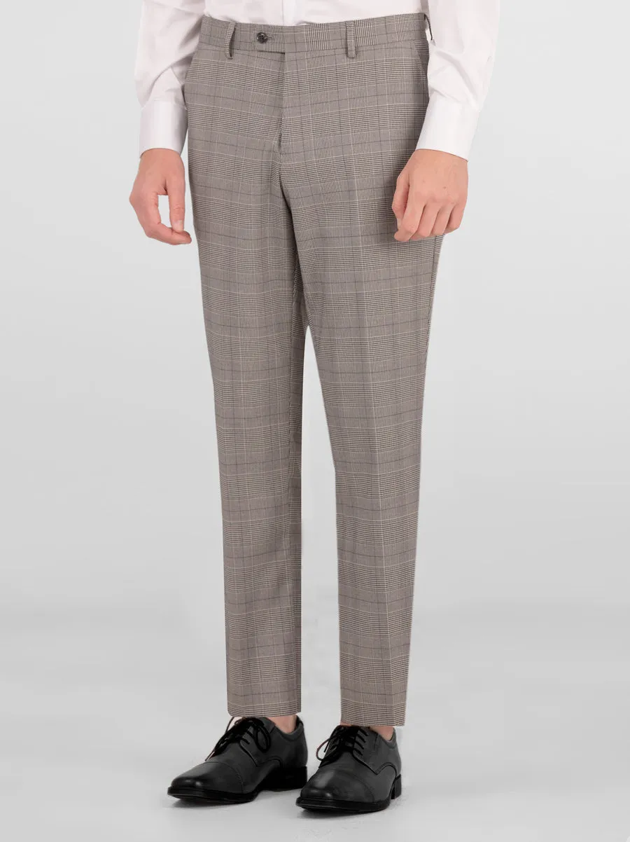 Grey & Black Glen Plaid Two Button Peak Lapel Suit sold by Alain Dupetit product image thumbnail 4