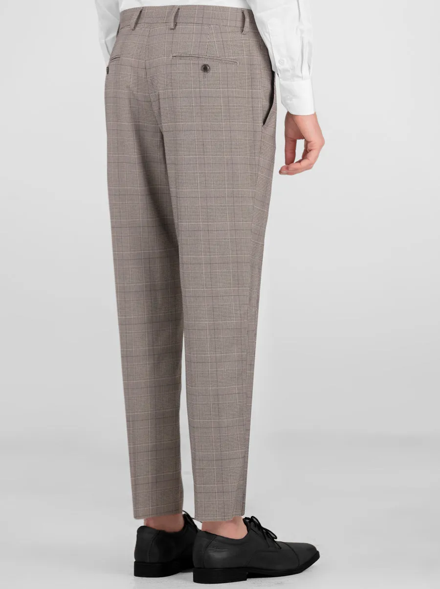 Grey & Black Glen Plaid Two Button Peak Lapel Suit sold by Alain Dupetit product image thumbnail 5