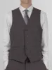 Slate Grey Windowpane Three Piece Peak Lapel Suit sold by Alain Dupetit