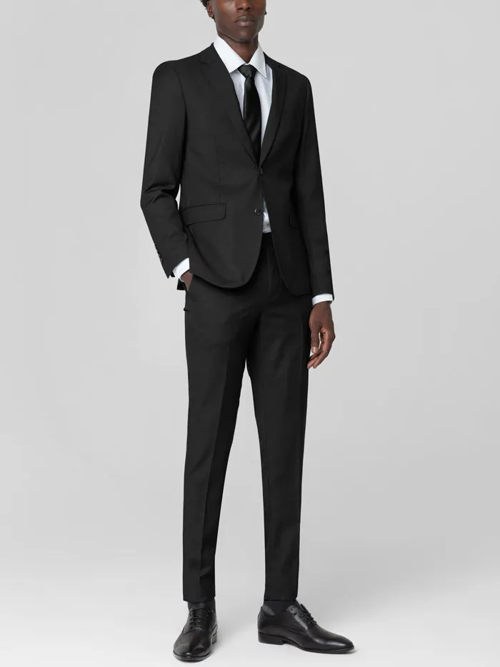 Black Birdseye Two Button Suit sold by Alain Dupetit
