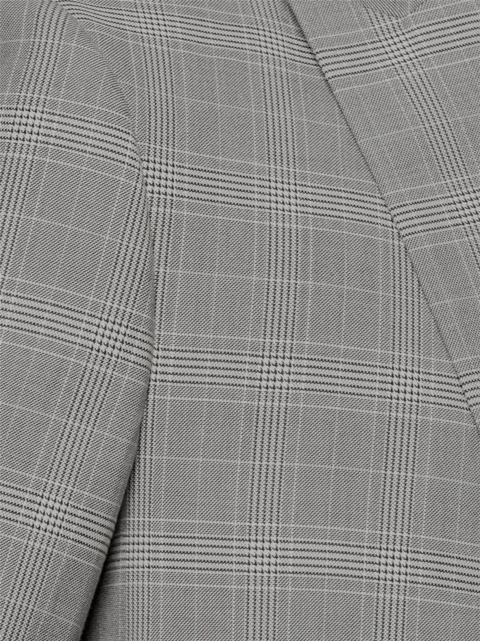 Medium Grey Glen Plaid Three Piece Peak Lapel Ticket Pocket Suit sold by Alain Dupetit product image thumbnail 4