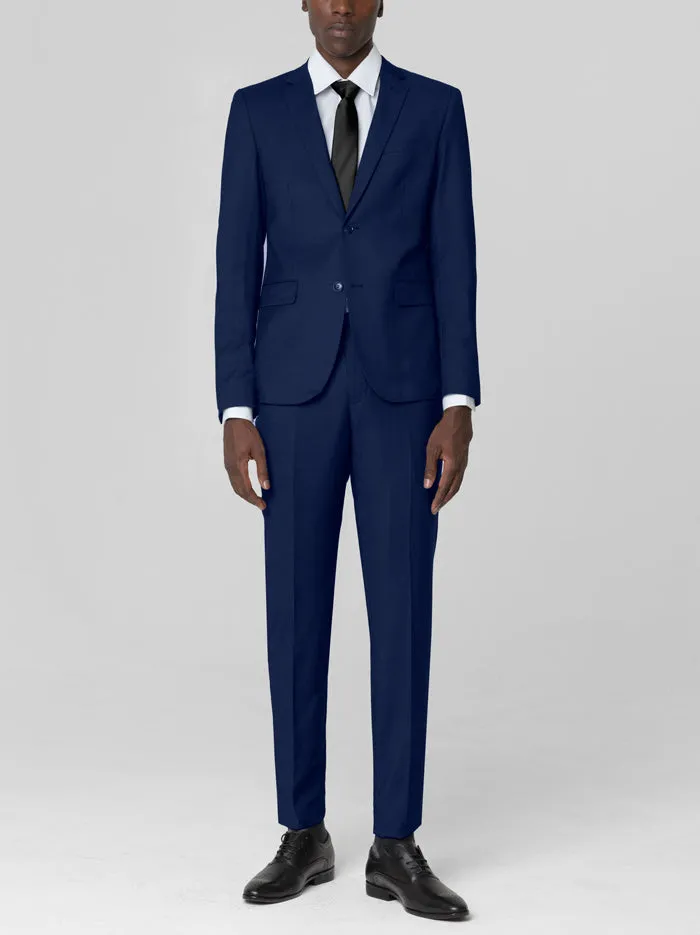 Royal Blue Birdseye Two Button Suit sold by Alain Dupetit