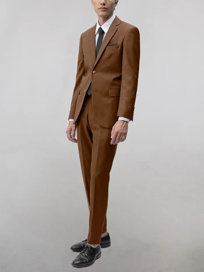 Cocoa Two Button Suit sold by Alain Dupetit