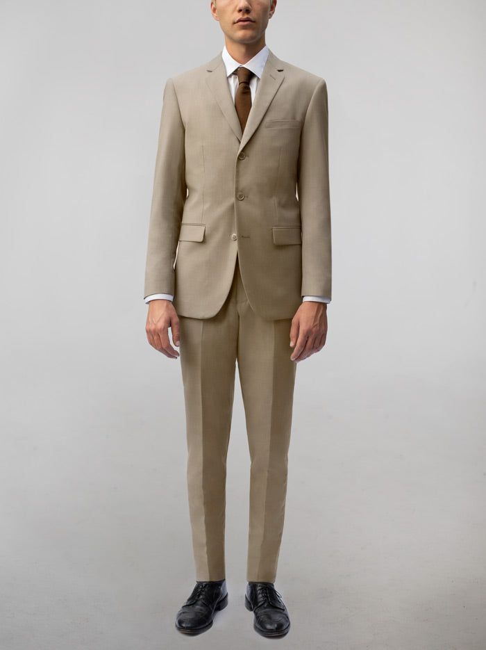 Beige Three Button Suit sold by Alain Dupetit