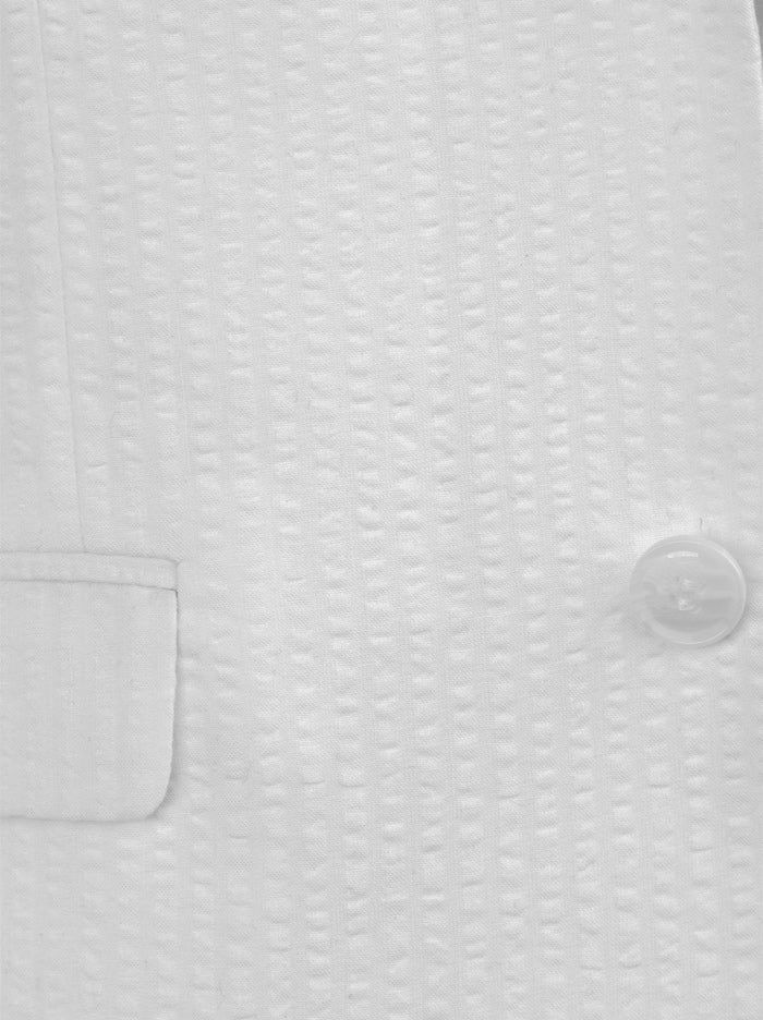 White Seersucker Two Button Suit sold by Alain Dupetit product image thumbnail 4