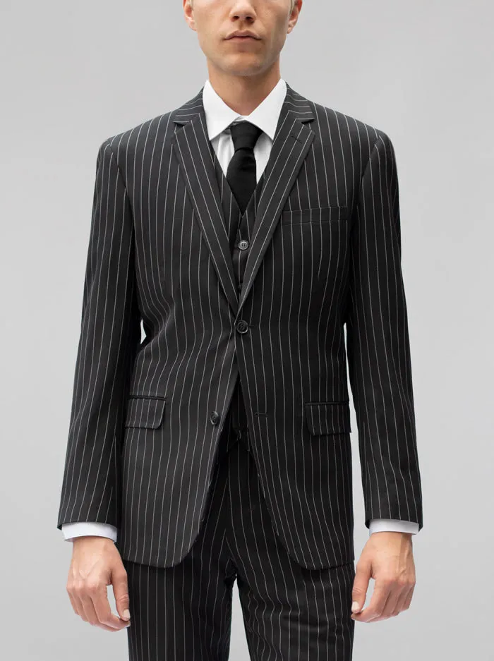 Black Pinstripe Three Piece Suit (Open Box) sold by Alain Dupetit product image thumbnail 3