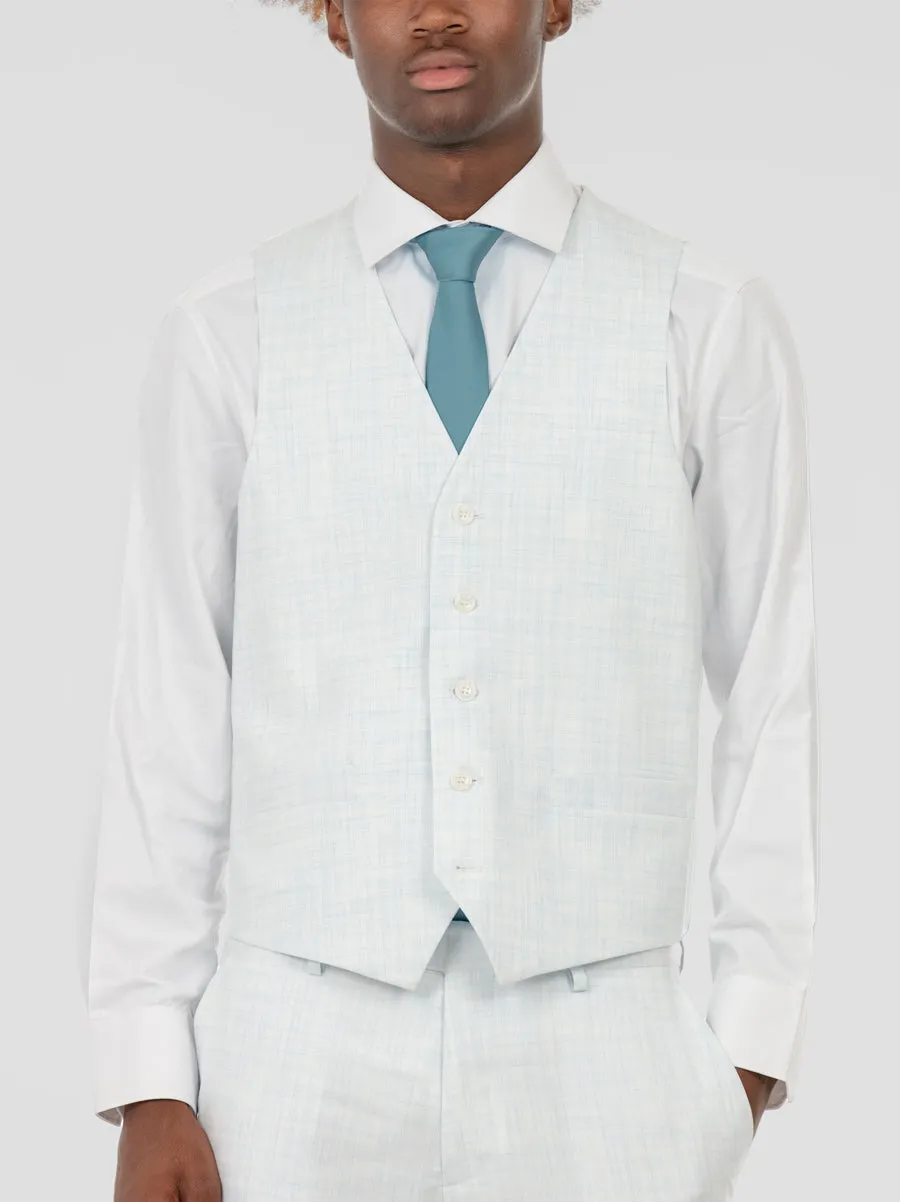 Light Grey & Skylark Blue Three Piece Suit (Open Box) sold by Alain Dupetit product image thumbnail 4